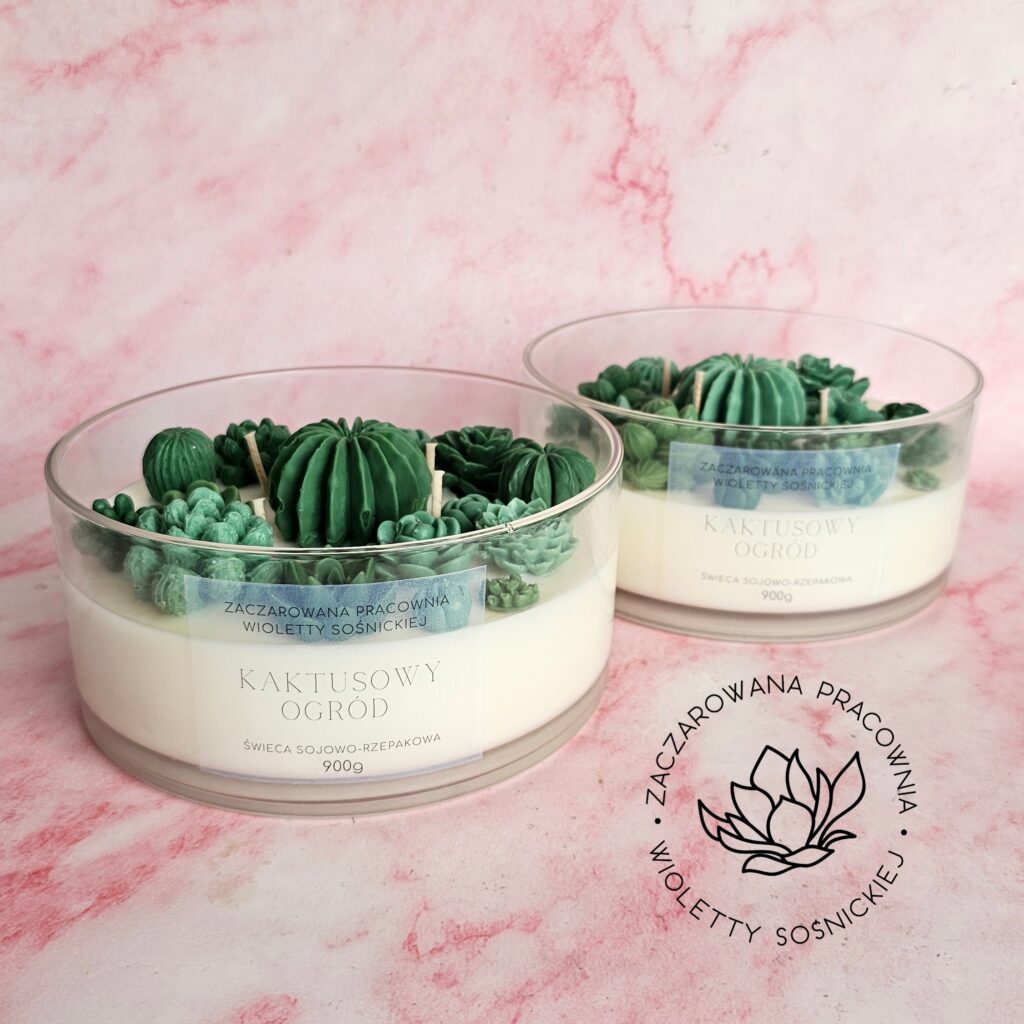Świeca dekoracyjna- KAKTUSOWY OGRÓD