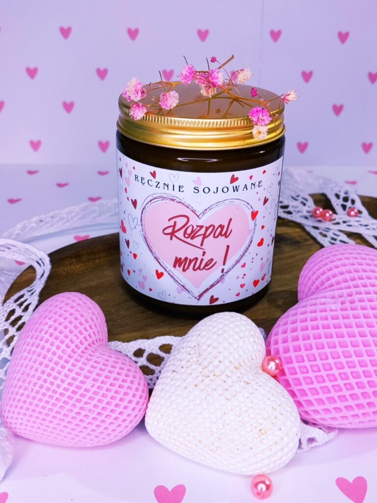 Świeca sojowa pełna miłości