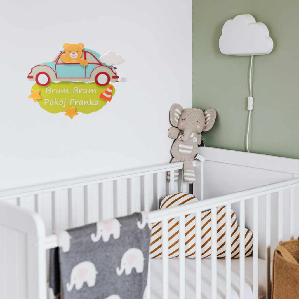 obrazek → TABLICZKA Z IMIENIEM DZIECKA 3D AUTO