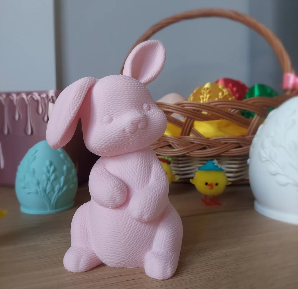 ZAJĄCZEK WIELKANOCNY OZDOBA DEKORACYJNA FIGURKA 3D 15 CM