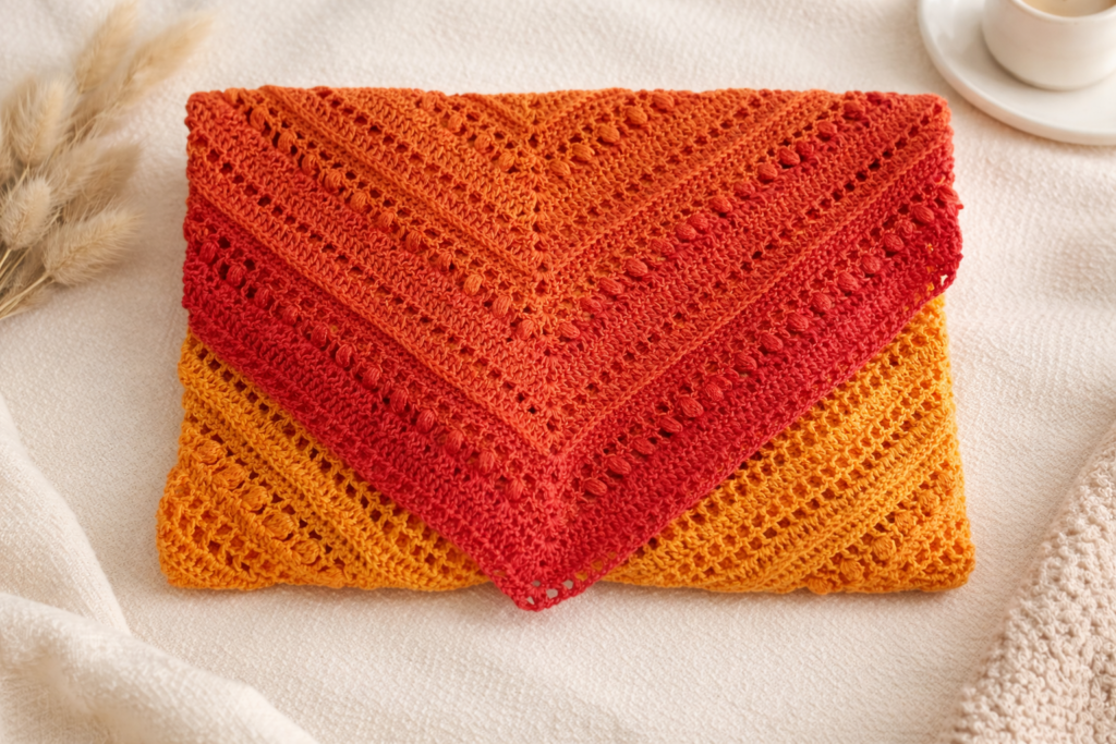 obrazek → Chusta szydełkowa ręcznie robiona