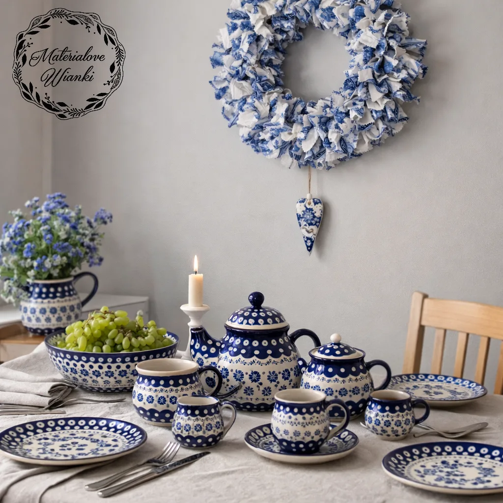 obrazek → Ręcznie robiony wianek dekoracyjny w odcieniach