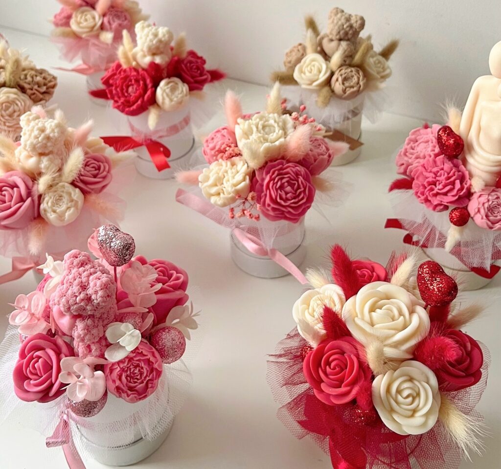 obrazek → flower boxy z wosku sojowego