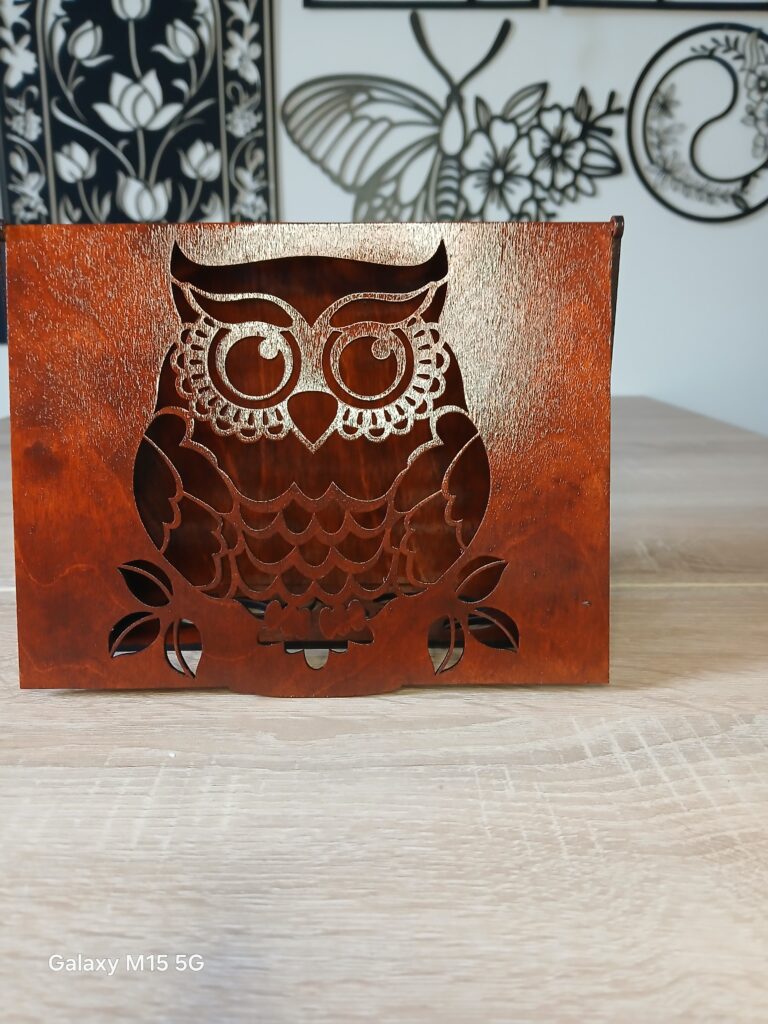 Dekoracyjna skrzynka z sową