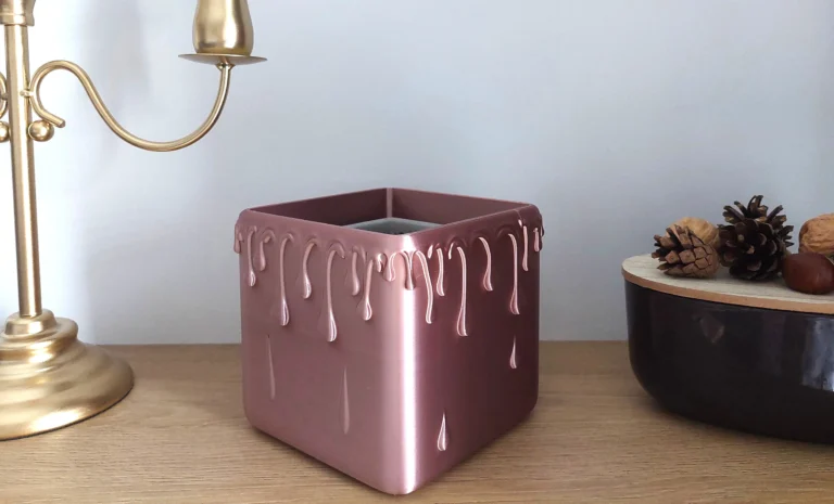 OSŁONKA NA DONICZKĘ KWADRATOWA KROPLE WODY OZDOBA 3D DEKORACYJNA