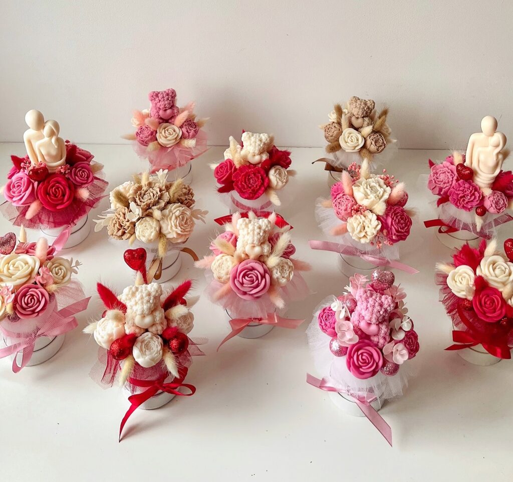 obrazek → flower boxy z wosku sojowego