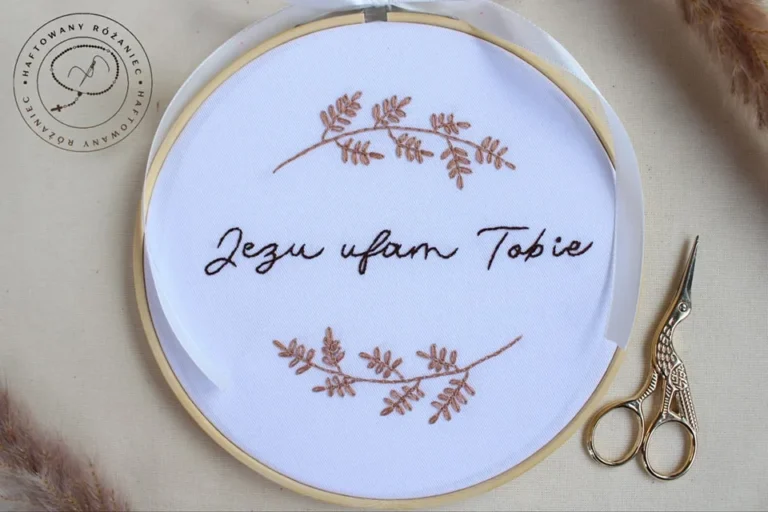 Haftowany tamborek “Jezu ufam Tobie”