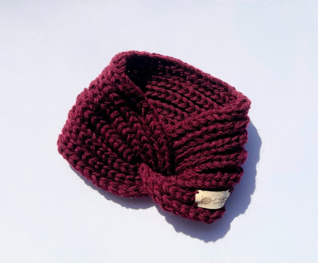 obrazek → Opaska Burgundowy splot