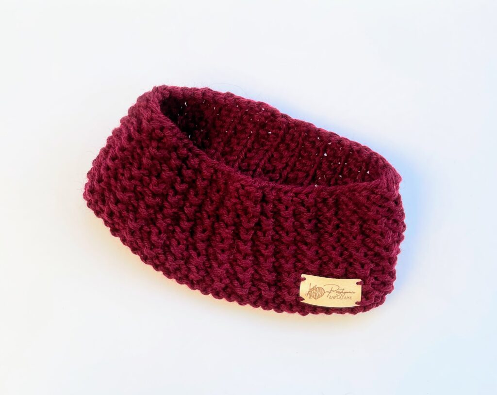 obrazek → Opaska prosta Burgundowy splot