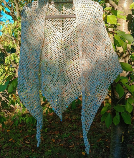 Szal Trójkątny Szydełkowy