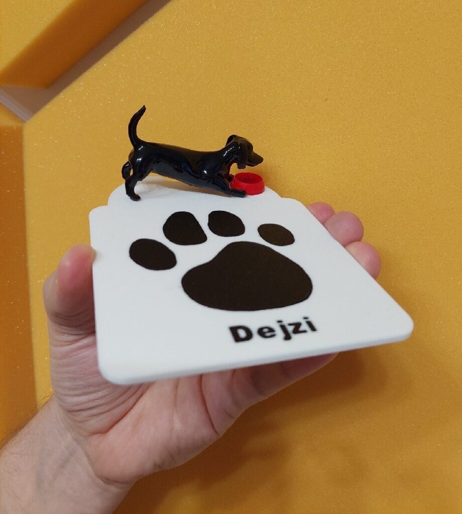 PODKŁADKA 3D POD KUBEK PIES JAMNIK PERSONALIZACJA