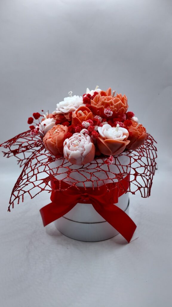 Flowerbox z świec sojowych zapachowych