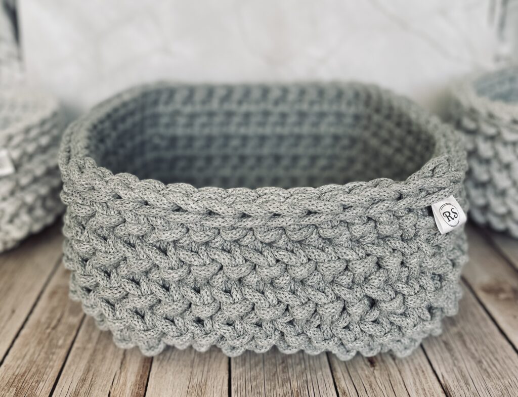 obrazek → „Kojący ład” zestaw koszy szydełkowych do