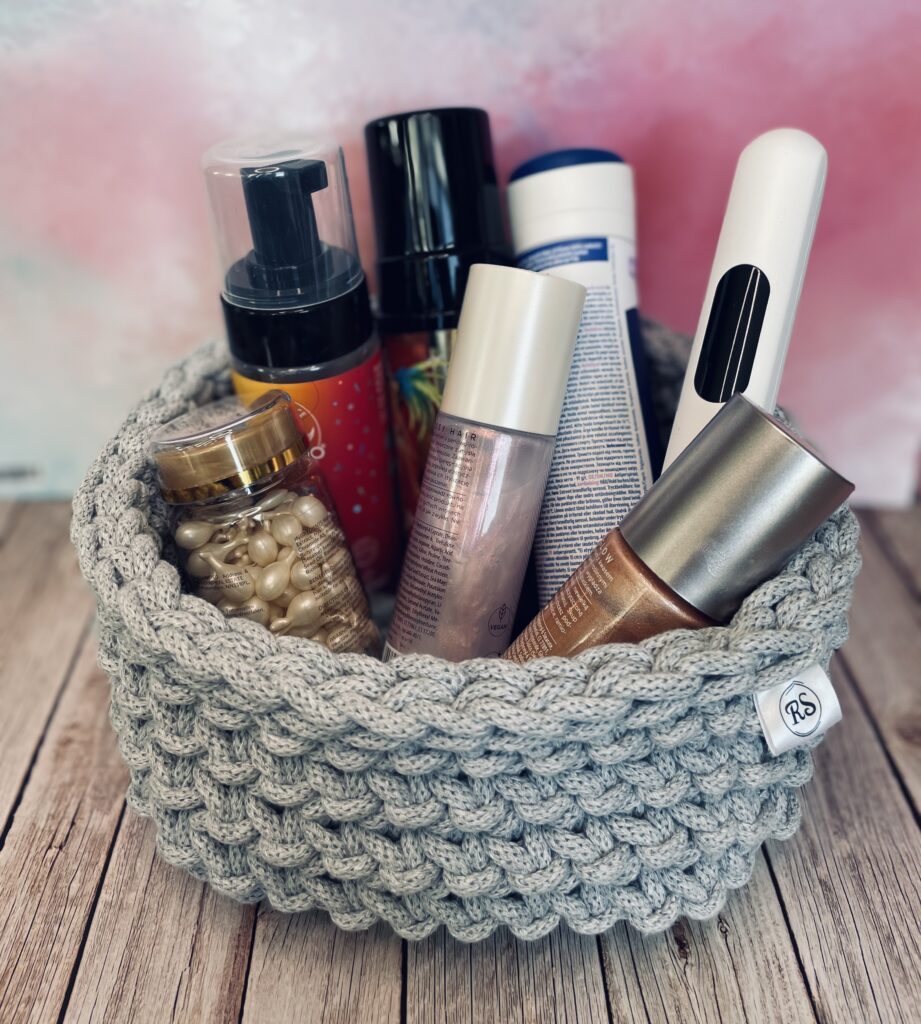 obrazek → „Kojący ład” zestaw koszy szydełkowych do