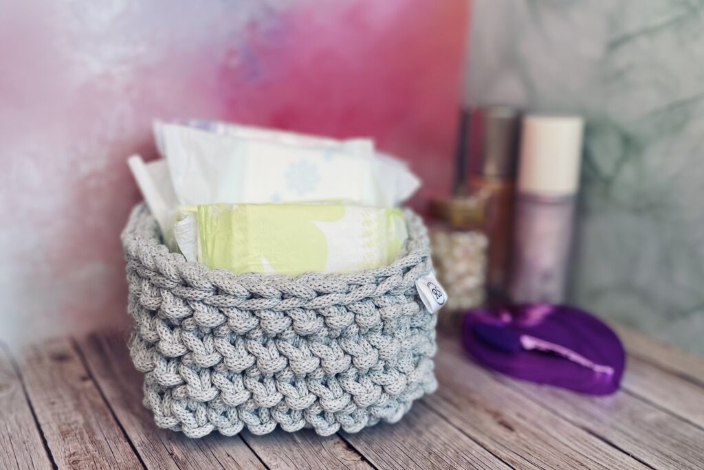 obrazek → „Kojący ład” zestaw koszy szydełkowych do