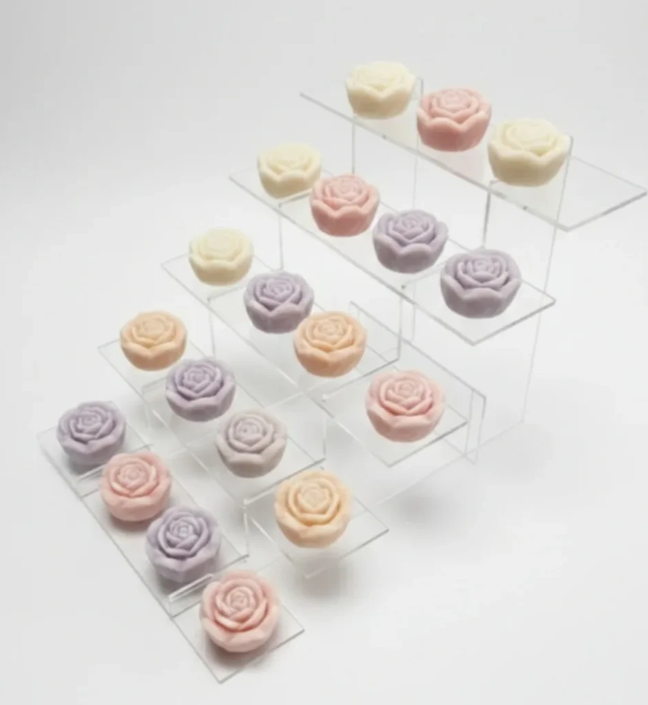 Schodkowy ekspozytor bezbarwny 5 poziomów