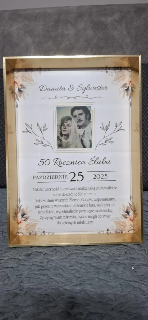 Personalizowany plakat rocznicowy