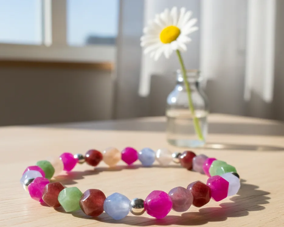 Bransoletka z kolorowego turmalinu