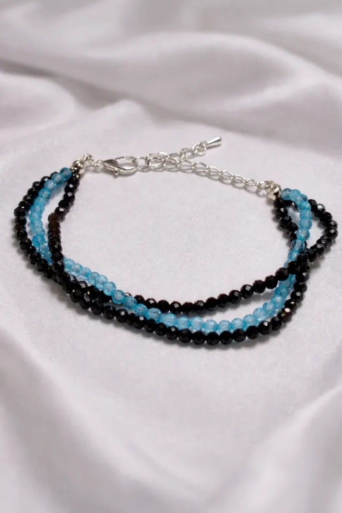 Bransoletka z topazu i turmalinu