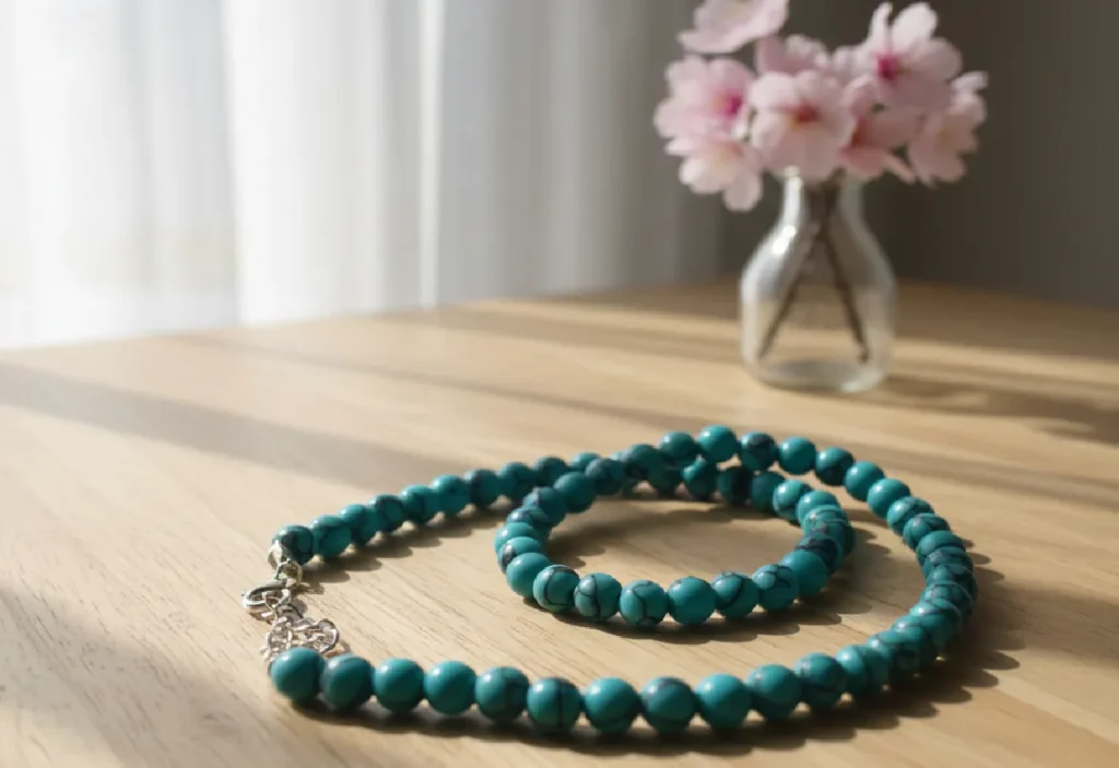 Naszyjnik z howlitów turkusowych – rozwój duchowy