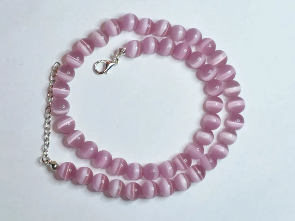 obrazek → Ręcznie robiony naszyjnik z kamienia różowe