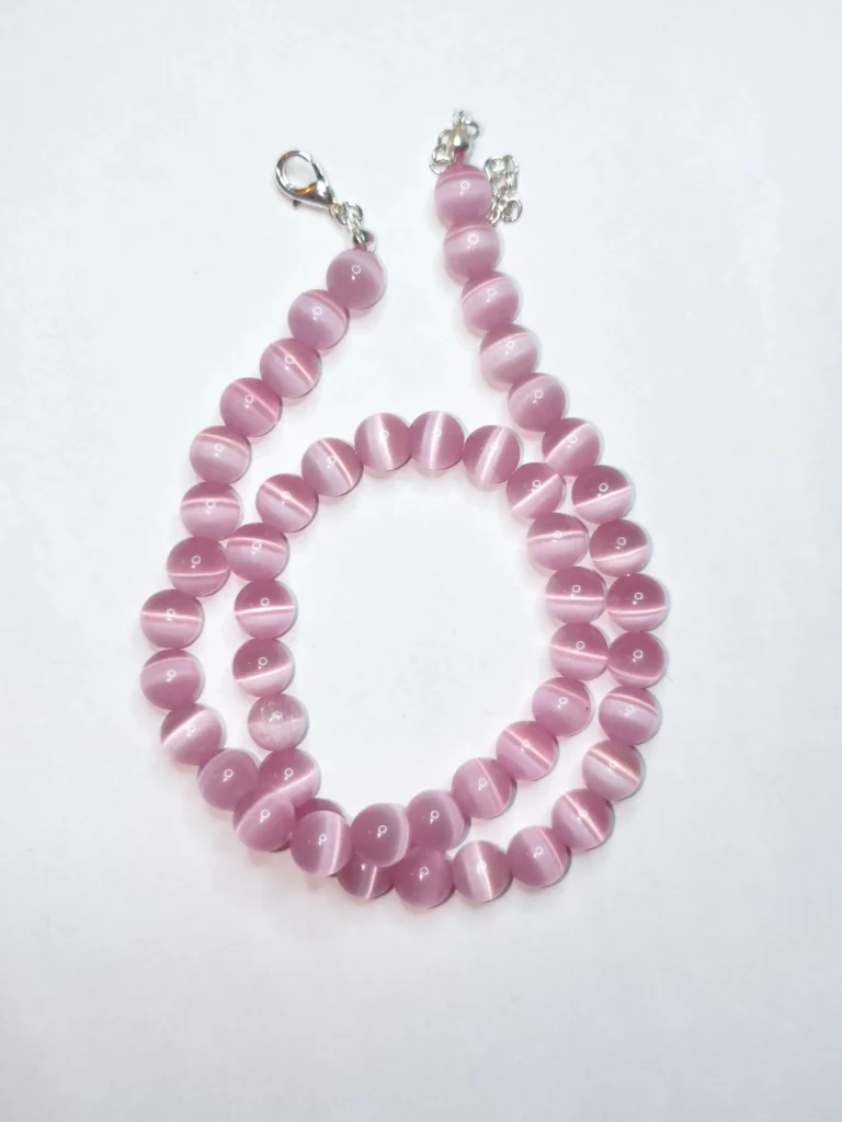 obrazek → Ręcznie robiony naszyjnik z kamienia różowe