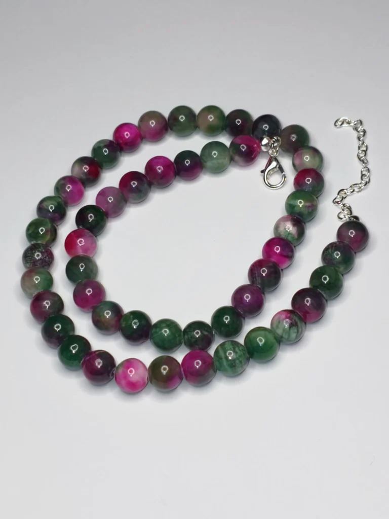 obrazek → Naszyjnik z kamienia różowe tygrysie oko