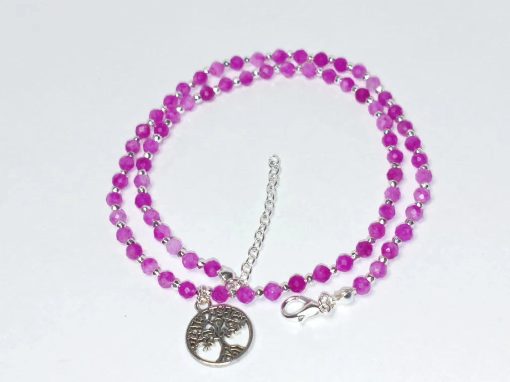 obrazek → Ręcznie robiony naszyjnik z turmalinu różowego