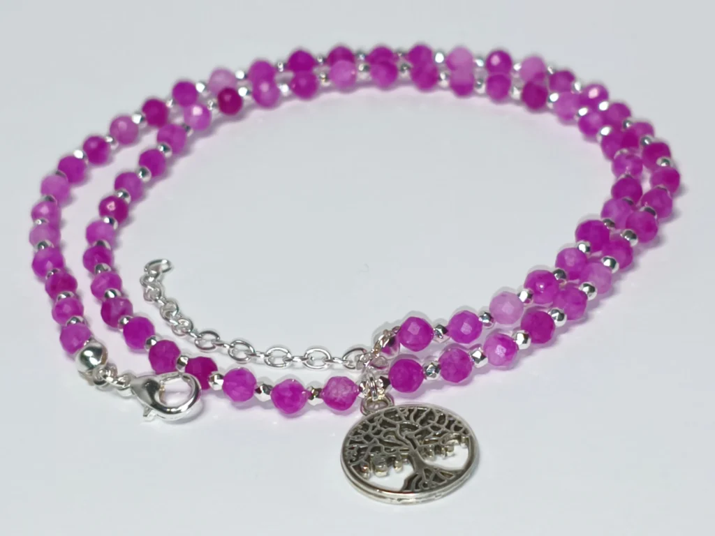 obrazek → Ręcznie robiony naszyjnik z turmalinu różowego