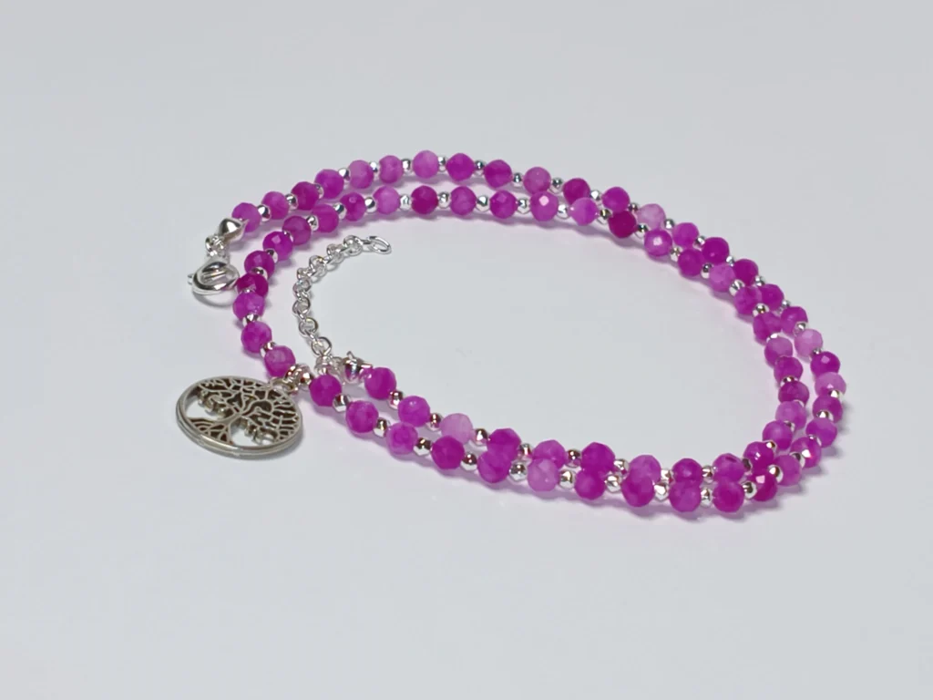 obrazek → Ręcznie robiony naszyjnik z turmalinu różowego