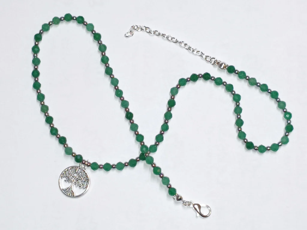 obrazek → Ręcznie robiony naszyjnik z kamieni awenturynu