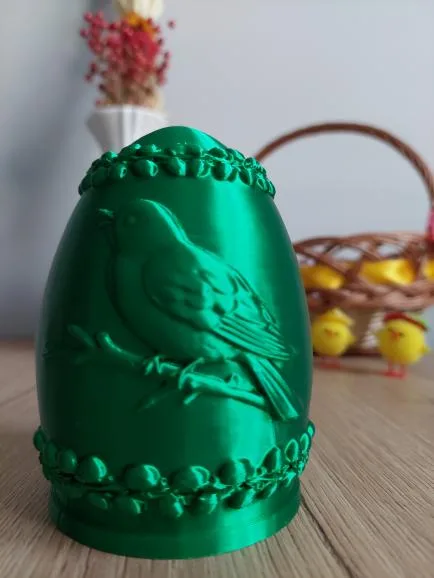 JAJKO WIELKANOCNE SŁOWIK OZDOBA 3D RÓŻNE KOLORY PISANKA FIGURKA 11 CM