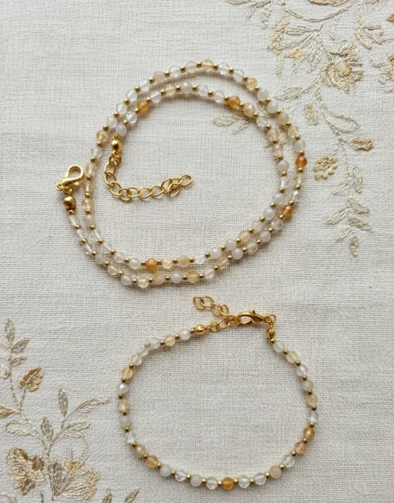 Zestaw biżuterii z cytrynów – pozytywna energia