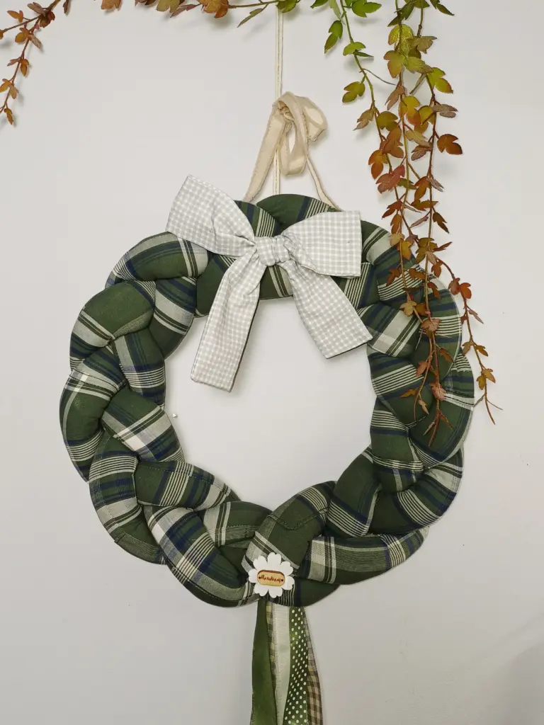 Wianek w zieloną kratę