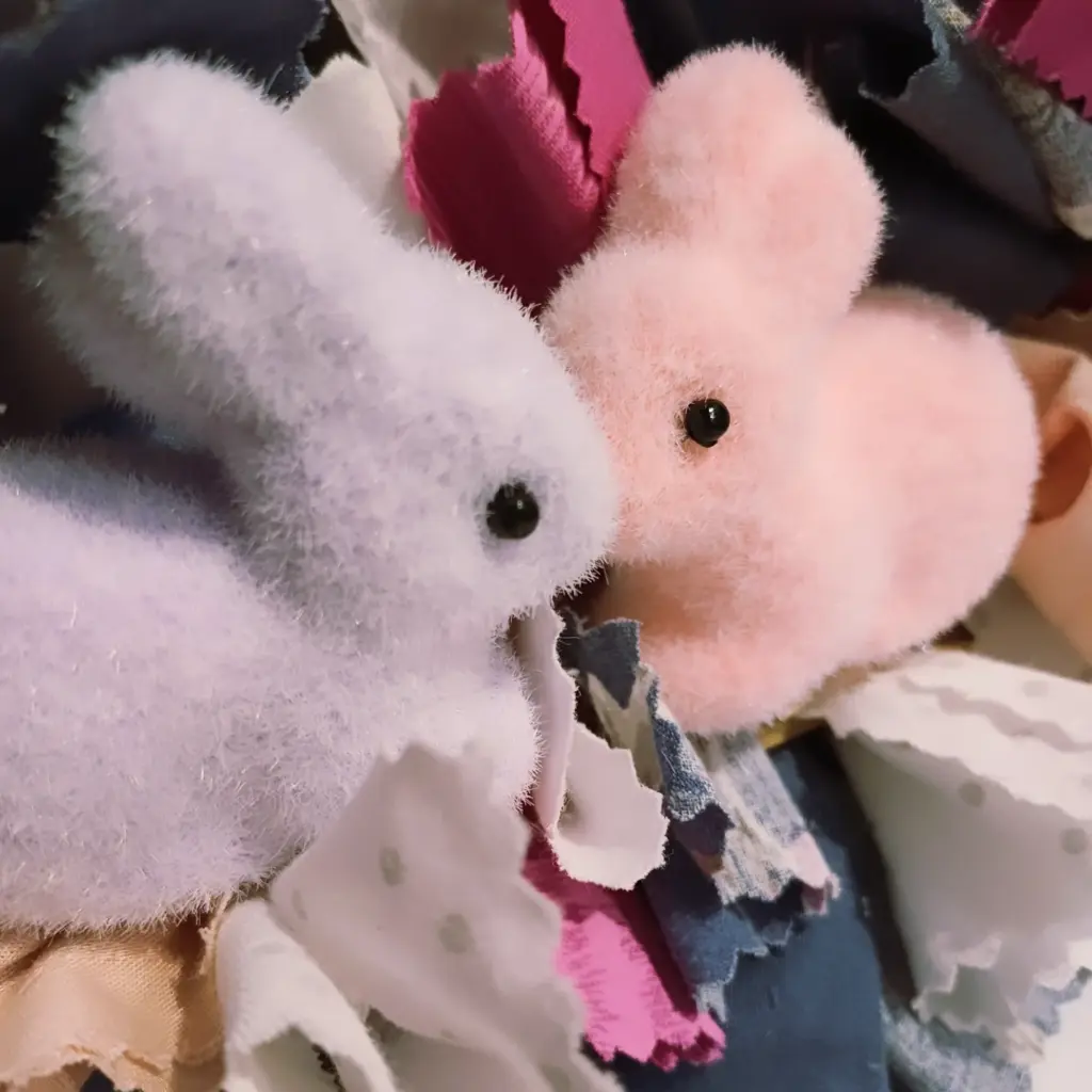 obrazek → Wianek różowo-niebieski z zajączkami