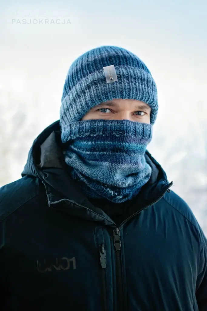 Ciepły komplet – czapka + komin