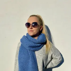 Szal Otulający morski błękit