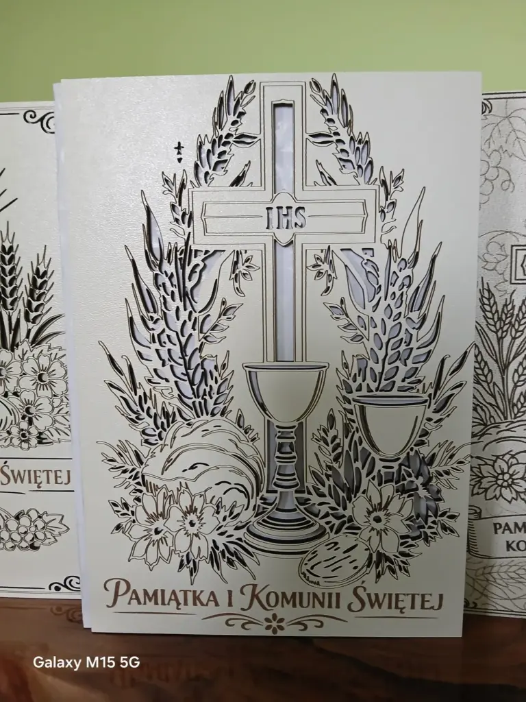 obrazek → Pamiatka komunijna,Kartka otwierana na pamiątkę I